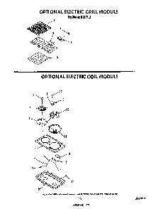 ^electric Grill Diagram and Parts List for N9257*2  Roper Range