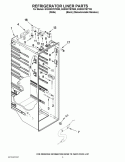 REFRIGERATOR LINER PARTS Diagram and Parts List for GSS30C7EYY00  Whirlpool Refrigerator