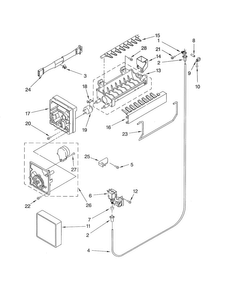 Icemaker Diagram and Parts List for 10670933901  Kenmore Refrigerator