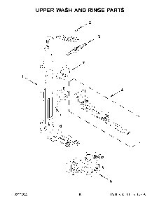 Upper Wash And Rinse Parts Diagram and Parts List for KDTM704KPS1  KitchenAid Dishwasher