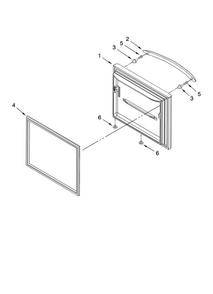 Freezer Door Parts Diagram and Parts List for KBLS20ETSS11  KitchenAid Refrigerator