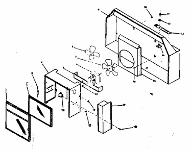 Range Hood Diagram and Parts List for 8505327310  Kenmore Range Hood