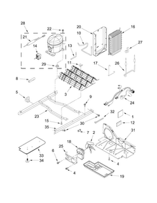 Unit Parts Diagram and Parts List for WRS335FDDB00  Whirlpool Refrigerator