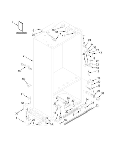 Cabinet Parts Diagram and Parts List for KBFN406EPA00  KitchenAid Refrigerator