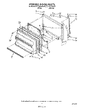 FREEZER DOOR Diagram and Parts List for ET18OKXWW00  Whirlpool Refrigerator