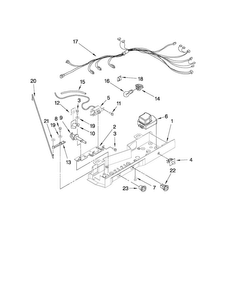 Control Parts Diagram and Parts List for ED2CHQXVQ03  Whirlpool Refrigerator