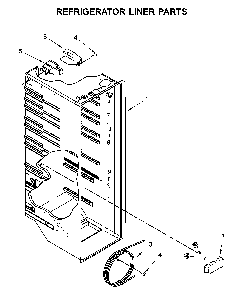 Refrigerator liner parts Diagram and Parts List for WRS325SDHW04  Whirlpool Refrigerator