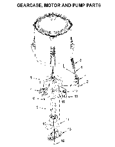 Gearcase, motor and pump parts Diagram and Parts List for 11020362811  Kenmore Washer
