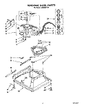 MACHINE BASE Diagram and Parts List for LA6888XTG1  Whirlpool Washer