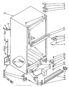 Cabinet Parts Diagram and Parts List for 1068740710  Kenmore Refrigerator