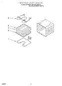 INTERNAL OVEN Diagram and Parts List for RBS245PDB6  Whirlpool Wall Oven
