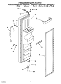 FREEZER DOOR PARTS Diagram and Parts List for KSRA25ILBU13  KitchenAid Refrigerator