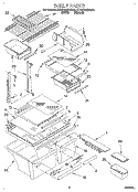 SHELF Diagram and Parts List for KTHC18KDAL01  KitchenAid Refrigerator