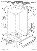 CABINET PARTS Diagram and Parts List for KSSS48FKB02  KitchenAid Refrigerator