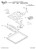 SECTION Diagram and Parts List for GJC3634HB4  Whirlpool Cooktop