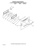 UPPER DOOR PARTS Diagram and Parts List for KERS505XBL02  KitchenAid Range