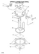 UPPER AND LOWER TANK SHELL Diagram and Parts List for AHWS160JAL0  Whirlpool Miscellaneous