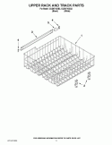 UPPER RACK AND TRACK PARTS Diagram and Parts List for CUD6710XB3  Whirlpool Dishwasher