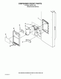 DISPENSER FRONT PARTS Diagram and Parts List for GI0FSAXVY04  Whirlpool Refrigerator
