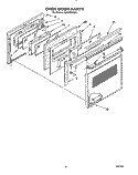 OVEN DOOR Diagram and Parts List for RS677PXYQ0  Whirlpool Range