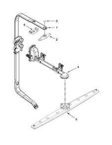 Upper Wash And Rinse Parts Diagram and Parts List for KUDL15FXSS7  KitchenAid Dishwasher