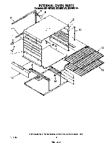 Internal Oven Diagram and Parts List for SF3100SRW3  Whirlpool Range