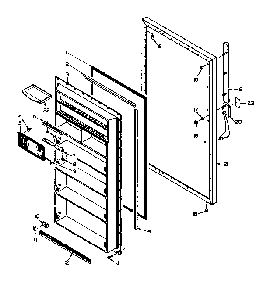 Door Parts Diagram and Parts List for 106W15MIM  Kenmore Refrigerator