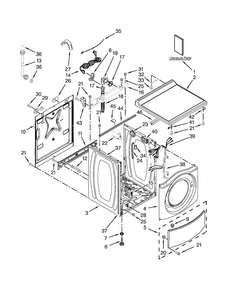 Top And Cabinet Parts Diagram and Parts List for CHW9060AW0  Whirlpool Washer