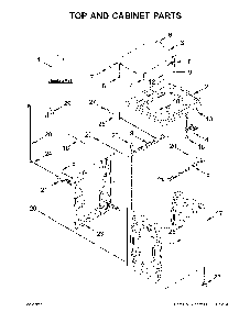 Top and cabinet parts Diagram and Parts List for 11025132412  Kenmore Washer