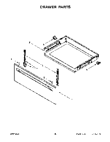 06 - Drawer Parts Diagram and Parts List for YMER6600FB3  Whirlpool Range