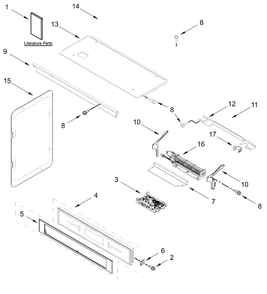 Control Panel Parts Diagram and Parts List for JOECC530RL00  Whirlpool Microwave Oven Combo