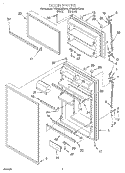 DOOR Diagram and Parts List for RT20DKXEN10  Roper Refrigerator