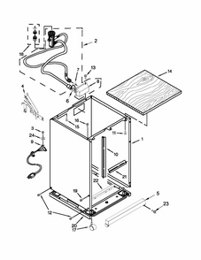 Cabinet Parts Diagram and Parts List for 66517152K212  Kenmore Dishwasher