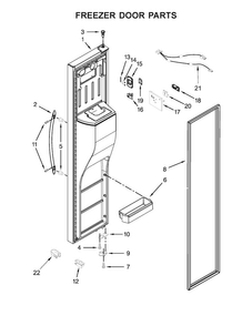 Freezer Door Parts Diagram and Parts List for 10651789410  Kenmore Refrigerator