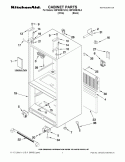 CABINET PARTS Diagram and Parts List for KBFS20EVBL3  KitchenAid Refrigerator
