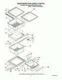 REFRIGERATOR SHELF PARTS Diagram and Parts List for 6EC3FHKXWA00  Whirlpool Refrigerator