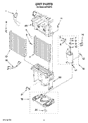 UNIT PARTS Diagram and Parts List for AD75UST0  Whirlpool Dehumidifier