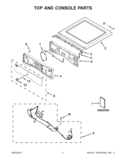 TOP AND CONSOLE PARTS Diagram and Parts List for WGD86HEBC0  Whirlpool Dryer