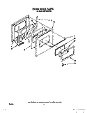 OVEN DOOR Diagram and Parts List for RB1000XVW3  Whirlpool Wall Oven