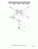 LOWER WASHARM AND STRAINER PARTS Diagram and Parts List for KUDS40FVSS3  KitchenAid Dishwasher