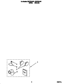 Dryer Exhaust Kit 1 Diagram and Parts List for CSP2761AN1  Whirlpool Dryer