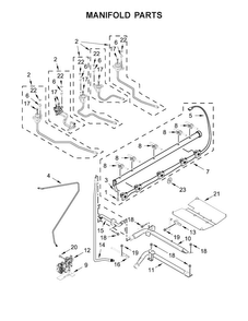 Manifold Parts Diagram and Parts List for KSGG700EBL0  KitchenAid Range