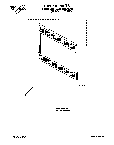 Trim Kit Parts Diagram and Parts List for MK2074XAB0  Whirlpool Microwave