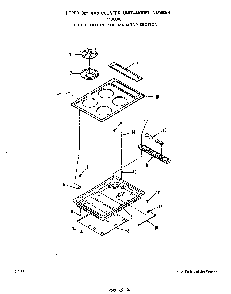 Cooktop Diagram and Parts List for 1176*0A  Roper Cooktop