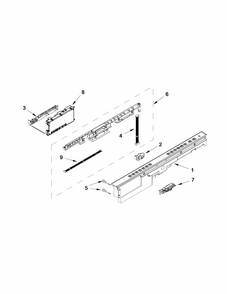 Control Panel And Latch Parts Diagram and Parts List for 66512093K210  Kenmore Dishwasher