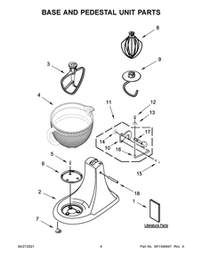 Part Location Diagram of W11416228 Whirlpool BOWL-MIXER