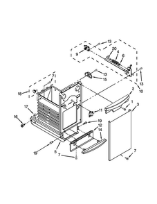 Container Parts Diagram and Parts List for GX900QPPS6  Whirlpool Trash Compactor