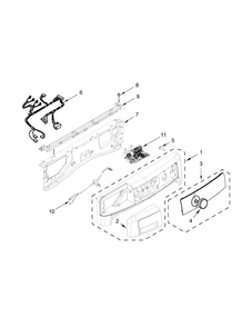 Control Panel Parts Diagram and Parts List for WFW75HEFW0  Whirlpool Washer