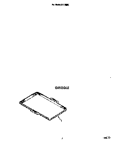 Griddle Diagram and Parts List for F4558*0  Roper Range