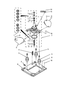 Machine Base Parts Diagram and Parts List for 11081432510  Kenmore Washer Dryer Combo